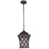 GloboStar® LINCOLN 01399 Vintage Industrial Κρεμαστό Φωτιστικό Οροφής Μονόφωτο Σκούρο Καφέ Μεταλλικό Πλέγμα Μ8.5 x Π8.5 x Υ26cm - ledmania.gr
