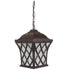 GloboStar® LINCOLN 01399 Vintage Industrial Κρεμαστό Φωτιστικό Οροφής Μονόφωτο Σκούρο Καφέ Μεταλλικό Πλέγμα Μ8.5 x Π8.5 x Υ26cm - ledmania.gr