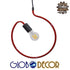 GloboStar® LIBBY 01095-1 Μοντέρνο Κρεμαστό Παιδικό Φωτιστικό Οροφής Μονόφωτο Κόκκινο Μεταλλικό Φ28 x Υ100cm - ledmania.gr