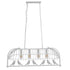 GloboStar® NIDUS 01403 Vintage Industrial Κρεμαστό Φωτιστικό Οροφής Πολύφωτο Λευκό Μεταλλικό Πλέγμα Μ105 x Π37 x Y36.5cm - ledmania.gr