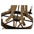 GloboStar® VICTORIAN 01404 Vintage Κρεμαστό Φωτιστικό Οροφής Πολύφωτο Μπρούτζινο Σκουριά Μεταλλικό Πολυέλαιος με Μπεζ Σχοινί Φ76 x Y65cm - ledmania.gr