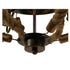 GloboStar® VICTORIAN 01404 Vintage Κρεμαστό Φωτιστικό Οροφής Πολύφωτο Μπρούτζινο Σκουριά Μεταλλικό Πολυέλαιος με Μπεζ Σχοινί Φ76 x Y65cm - ledmania.gr