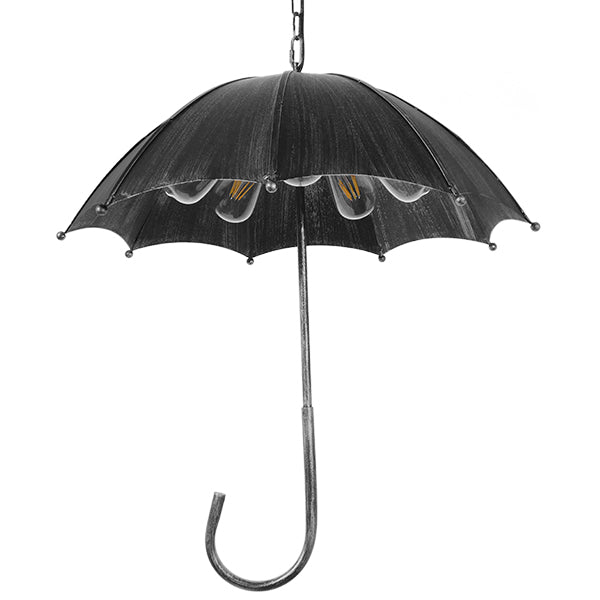 GloboStar® UMBRELLA 01407 Vintage Industrial Κρεμαστό Φωτιστικό Οροφής Πολύφωτο Γκρι Σκουριά Μεταλλικό Φ58 x Υ60cm - ledmania.gr