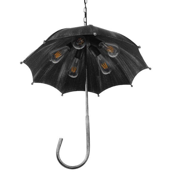 GloboStar® UMBRELLA 01407 Vintage Industrial Κρεμαστό Φωτιστικό Οροφής Πολύφωτο Γκρι Σκουριά Μεταλλικό Φ58 x Υ60cm - ledmania.gr