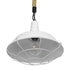 GloboStar® NARANZA 01409 Vintage Industrial Κρεμαστό Φωτιστικό Οροφής Μονόφωτο Λευκό Ματ Μεταλλικό Καμπάνα Πλέγμα με Μπεζ Σχοινί Φ36 x Υ31cm - ledmania.gr