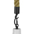 GloboStar® NARANZA 01409 Vintage Industrial Κρεμαστό Φωτιστικό Οροφής Μονόφωτο Λευκό Ματ Μεταλλικό Καμπάνα Πλέγμα με Μπεζ Σχοινί Φ36 x Υ31cm - ledmania.gr