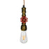 GloboStar® SPIGOT 01413 Vintage Industrial Κρεμαστό Φωτιστικό Οροφής Μονόφωτο Μπρούτζινο Μεταλλικό Μ5 x Π7.5 x Y20cm - ledmania.gr