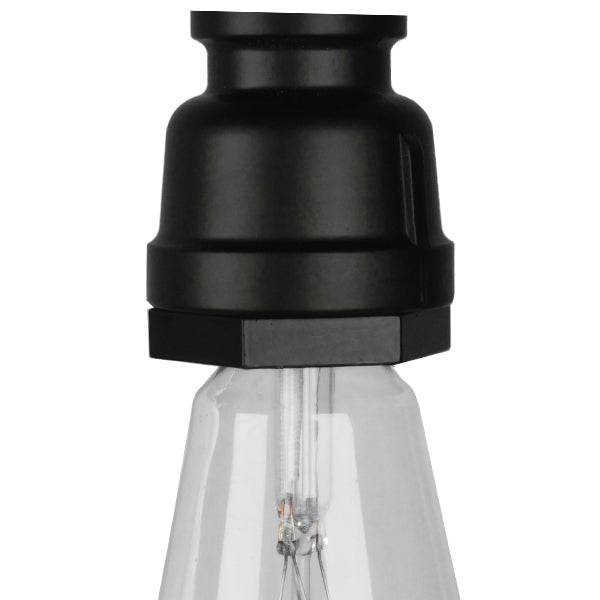GloboStar® SPOUT 01415 Vintage Industrial Κρεμαστό Φωτιστικό Οροφής Μονόφωτο Μαύρο Μεταλλικό Μ5 x Π7.5 x Y20cm - ledmania.gr