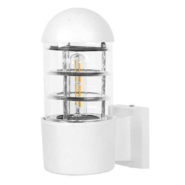 GloboStar® NEWI 01418 Μοντέρνο Φωτιστικό Τοίχου Απλίκα Μονόφωτο Λευκό Μεταλλικό Μ11 x Π17 x Υ23cm - ledmania.gr