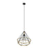 GloboStar® CONCRETE 01422 Vintage Κρεμαστό Φωτιστικό Οροφής Μονόφωτο Μαύρο Μεταλλικό με Μπεζ Σχοινί Φ50 x Υ44cm - ledmania.gr