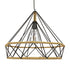 GloboStar® CONCRETE 01422 Vintage Κρεμαστό Φωτιστικό Οροφής Μονόφωτο Μαύρο Μεταλλικό με Μπεζ Σχοινί Φ50 x Υ44cm - ledmania.gr