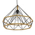 GloboStar® CONCRETE 01422 Vintage Κρεμαστό Φωτιστικό Οροφής Μονόφωτο Μαύρο Μεταλλικό με Μπεζ Σχοινί Φ50 x Υ44cm - ledmania.gr
