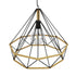 GloboStar® CONCRETE 01422 Vintage Κρεμαστό Φωτιστικό Οροφής Μονόφωτο Μαύρο Μεταλλικό με Μπεζ Σχοινί Φ50 x Υ44cm - ledmania.gr