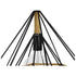 GloboStar® CONCRETE 01422 Vintage Κρεμαστό Φωτιστικό Οροφής Μονόφωτο Μαύρο Μεταλλικό με Μπεζ Σχοινί Φ50 x Υ44cm - ledmania.gr
