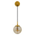 GloboStar® MADISON 01427 Μοντέρνο Φωτιστικό Τοίχου Απλίκα Μονόφωτο Χρυσό με Μελί Γυαλί Φ15 x Y54cm - ledmania.gr