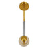 GloboStar® MADISON 01427 Μοντέρνο Φωτιστικό Τοίχου Απλίκα Μονόφωτο Χρυσό με Μελί Γυαλί Φ15 x Y54cm - ledmania.gr