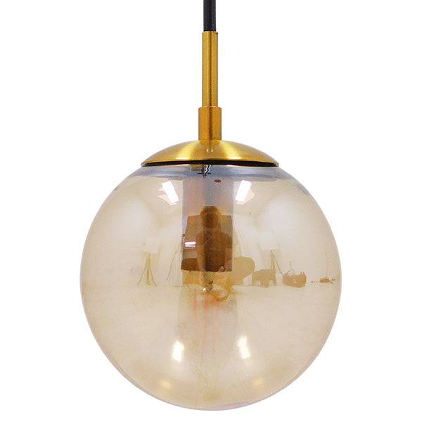 GloboStar® MADISON 01427 Μοντέρνο Φωτιστικό Τοίχου Απλίκα Μονόφωτο Χρυσό με Μελί Γυαλί Φ15 x Y54cm - ledmania.gr