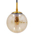 GloboStar® MADISON 01427 Μοντέρνο Φωτιστικό Τοίχου Απλίκα Μονόφωτο Χρυσό με Μελί Γυαλί Φ15 x Y54cm - ledmania.gr
