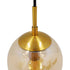 GloboStar® MADISON 01427 Μοντέρνο Φωτιστικό Τοίχου Απλίκα Μονόφωτο Χρυσό με Μελί Γυαλί Φ15 x Y54cm - ledmania.gr