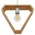 GloboStar® ELISE 01430 Μοντέρνο Κρεμαστό Φωτιστικό Οροφής Μονόφωτο Μπεζ Ξύλινο Δρυς Μ29 x Π8 x Υ28cm - ledmania.gr