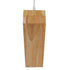 GloboStar® ELISE 01430 Μοντέρνο Κρεμαστό Φωτιστικό Οροφής Μονόφωτο Μπεζ Ξύλινο Δρυς Μ29 x Π8 x Υ28cm - ledmania.gr