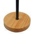 GloboStar® HONOR SQUARE 01435 Μοντέρνο Επιτραπέζιο Φωτιστικό Πορτατίφ Μονόφωτο Μαύρο Μεταλλικό με Ξύλινη Βάση Δρυς Μ20 x Π20 x Υ42cm - ledmania.gr