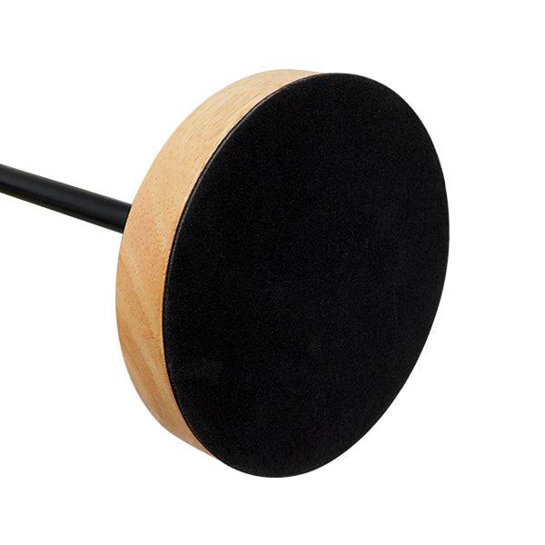 GloboStar® HONOR SQUARE 01435 Μοντέρνο Επιτραπέζιο Φωτιστικό Πορτατίφ Μονόφωτο Μαύρο Μεταλλικό με Ξύλινη Βάση Δρυς Μ20 x Π20 x Υ42cm - ledmania.gr