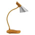 GloboStar® DRAPER 01438 Επαναφορτιζόμενο USB Φωτιστικό Γραφείου LED 6 Watt Μονόφωτο Μεταλλικό σε Απόχρωση Ξύλου με Ασημί Καπέλο Λευκό Ημέρας 4500K Dimmable - ledmania.gr