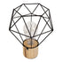 GloboStar® ANTLER 01441 Μοντέρνο Επιτραπέζιο Φωτιστικό Γραφείου LED USB DC 5V Μονόφωτο Μεταλλικό Μαύρο με Ξύλινη Βάση Θερμό Λευκό 3000K Φ19 x Μ19 x Π19 x Υ23cm - ledmania.gr