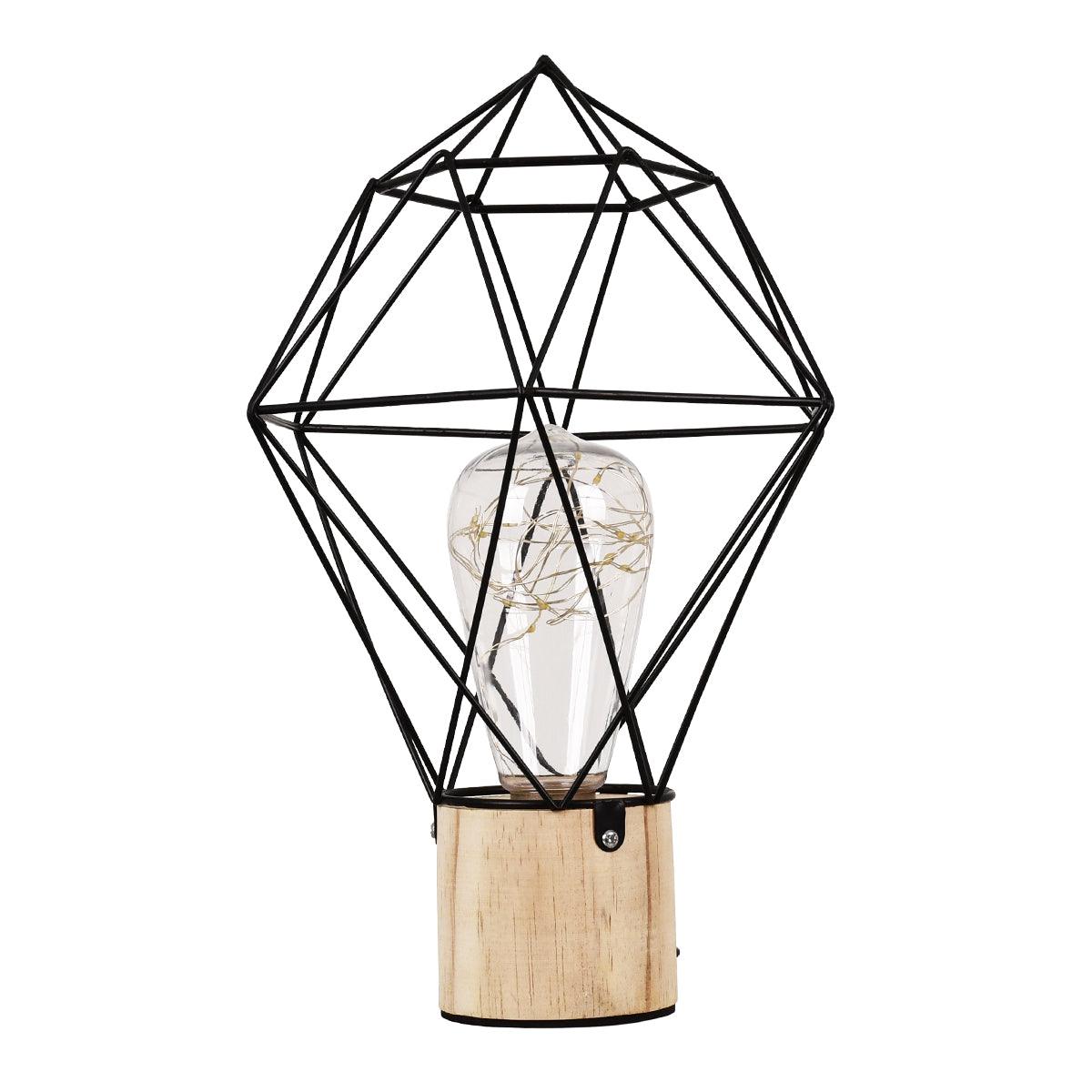 GloboStar® ANTLER 01443 Μοντέρνο Επιτραπέζιο Φωτιστικό Γραφείου LED USB DC 5V Μονόφωτο Μεταλλικό Ροζ με Ξύλινη Βάση Θερμό Λευκό 3000K Φ19 x Μ19 x Π19 x Υ23cm - ledmania.gr