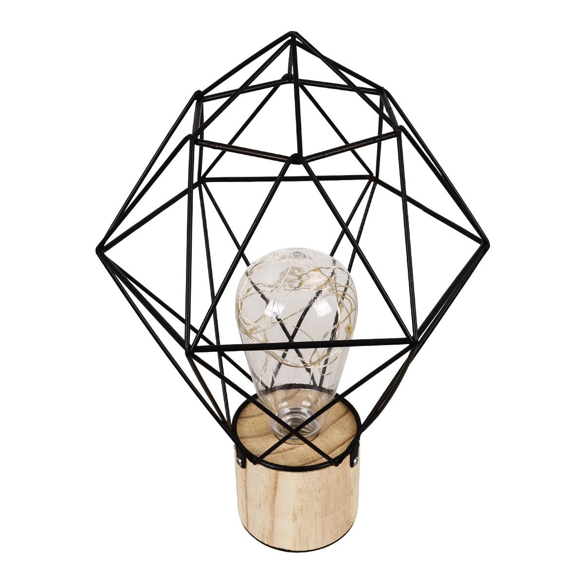 GloboStar® ANTLER 01443 Μοντέρνο Επιτραπέζιο Φωτιστικό Γραφείου LED USB DC 5V Μονόφωτο Μεταλλικό Ροζ με Ξύλινη Βάση Θερμό Λευκό 3000K Φ19 x Μ19 x Π19 x Υ23cm - ledmania.gr