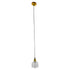 GloboStar® SEGRETO 01447 Vintage Κρεμαστό Φωτιστικό Οροφής Μονόφωτο Γυάλινο Διάφανο Καμπάνα με Χρυσό Ντουί Φ14 x 18cm - ledmania.gr