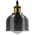 GloboStar® SEGRETO 01449 Vintage Κρεμαστό Φωτιστικό Οροφής Μονόφωτο Μαύρο Γυάλινο Διάφανο Καμπάνα με Χρυσό Ντουί Φ14 x Υ18cm - ledmania.gr