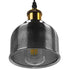 GloboStar® SEGRETO 01449 Vintage Κρεμαστό Φωτιστικό Οροφής Μονόφωτο Μαύρο Γυάλινο Διάφανο Καμπάνα με Χρυσό Ντουί Φ14 x Υ18cm - ledmania.gr