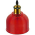 GloboStar® SEGRETO 01450 Vintage Κρεμαστό Φωτιστικό Οροφής Μονόφωτο Κόκκινο Γυάλινο Διάφανο Καμπάνα με Χρυσό Ντουί Φ14 x Υ18cm - ledmania.gr
