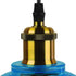 GloboStar® SEGRETO 01452 Vintage Κρεμαστό Φωτιστικό Οροφής Μονόφωτο Μπλε Γυάλινο Διάφανο Καμπάνα με Χρυσό Ντουί Φ14 x Υ18cm - ledmania.gr