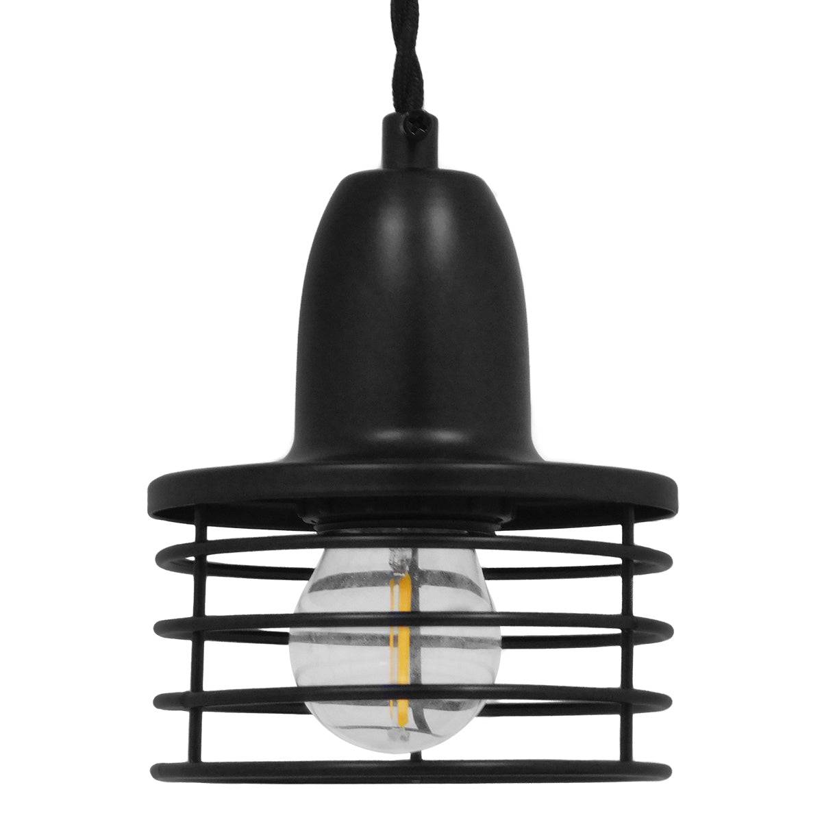 GloboStar® MANHATTAN 01456 Μοντέρνο Industrial Κρεμαστό Φωτιστικό Οροφής Μονόφωτο Μεταλλικό Μαύρο Καμπάνα Φ11 x Υ14cm - ledmania.gr