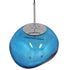 GloboStar® DIXAR BLUE 01467 Μοντέρνο Κρεμαστό Φωτιστικό Οροφής Μονόφωτο Γυάλινο Μπλε Φ36 x Υ45cm - ledmania.gr