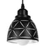 GloboStar® COOLIE 01475 Μοντέρνο Κρεμαστό Φωτιστικό Οροφής Μονόφωτο Μεταλλικό Μαύρο Λευκό Καμπάνα Φ13 x Υ14cm - ledmania.gr