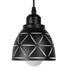 GloboStar® COOLIE 01475 Μοντέρνο Κρεμαστό Φωτιστικό Οροφής Μονόφωτο Μεταλλικό Μαύρο Λευκό Καμπάνα Φ13 x Υ14cm - ledmania.gr