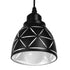 GloboStar® COOLIE 01475 Μοντέρνο Κρεμαστό Φωτιστικό Οροφής Μονόφωτο Μεταλλικό Μαύρο Λευκό Καμπάνα Φ13 x Υ14cm - ledmania.gr