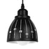 GloboStar® HUNTON 01476 Μοντέρνο Κρεμαστό Φωτιστικό Οροφής Μονόφωτο Μεταλλικό Μαύρο Λευκό Καμπάνα Φ13 x Υ14cm - ledmania.gr