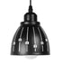 GloboStar® HUNTON 01476 Μοντέρνο Κρεμαστό Φωτιστικό Οροφής Μονόφωτο Μεταλλικό Μαύρο Λευκό Καμπάνα Φ13 x Υ14cm - ledmania.gr