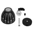GloboStar® HUNTON 01476 Μοντέρνο Κρεμαστό Φωτιστικό Οροφής Μονόφωτο Μεταλλικό Μαύρο Λευκό Καμπάνα Φ13 x Υ14cm - ledmania.gr