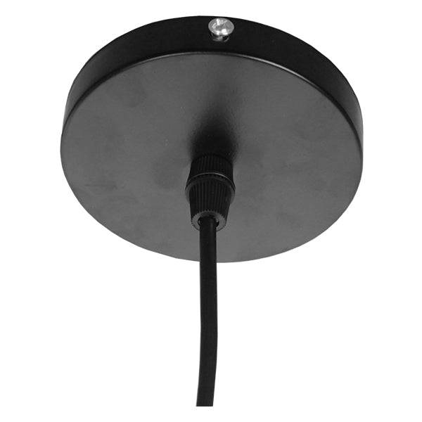 GloboStar® LAGUNA 01477 Μοντέρνο Κρεμαστό Φωτιστικό Οροφής Μονόφωτο Μεταλλικό Μαύρο Λευκό Καμπάνα Φ13 x Υ14cm - ledmania.gr