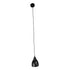 GloboStar® MARGARETA 01479 Μοντέρνο Κρεμαστό Φωτιστικό Οροφής Μονόφωτο Μεταλλικό Μαύρο Λευκό Καμπάνα Φ13 x Υ14cm - ledmania.gr