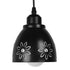 GloboStar® MARGARETA 01479 Μοντέρνο Κρεμαστό Φωτιστικό Οροφής Μονόφωτο Μεταλλικό Μαύρο Λευκό Καμπάνα Φ13 x Υ14cm - ledmania.gr