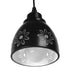 GloboStar® MARGARETA 01479 Μοντέρνο Κρεμαστό Φωτιστικό Οροφής Μονόφωτο Μεταλλικό Μαύρο Λευκό Καμπάνα Φ13 x Υ14cm - ledmania.gr
