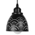GloboStar® CLOUD 01482 Μοντέρνο Κρεμαστό Φωτιστικό Οροφής Μονόφωτο Μεταλλικό Μαύρο Λευκό Καμπάνα Φ13 x Υ14cm - ledmania.gr