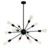 GloboStar® MILANO 01486 Μοντέρνο Industrial Φωτιστικό Οροφής Πολύφωτο Μαύρο Μεταλλικό Φ80 x Y78cm - ledmania.gr